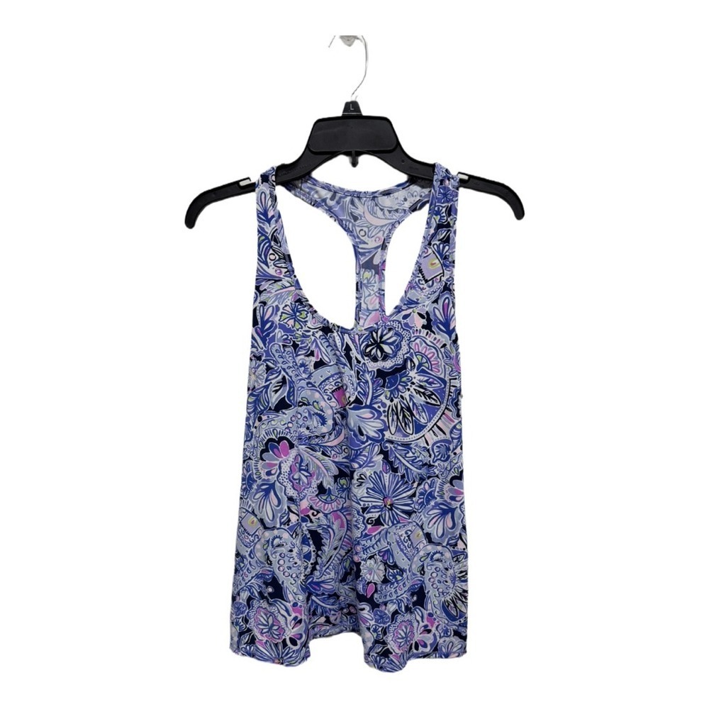 Lilly Pulitzer Medium Namastay In The Jungle LUXLETIC TANK Meryl Nylon UPF50+